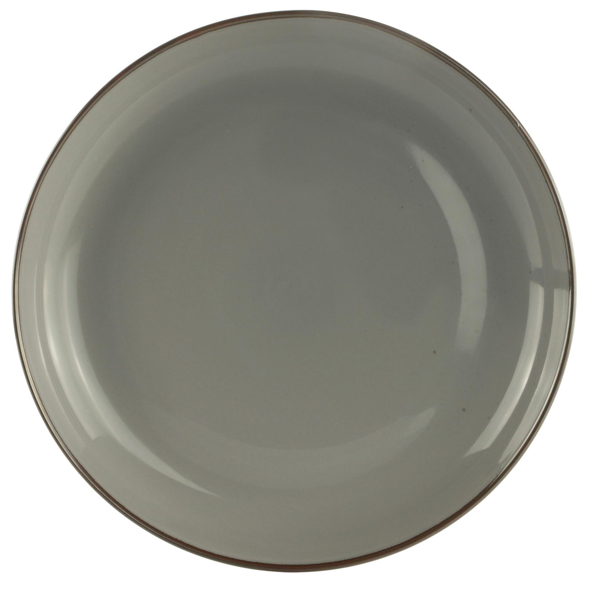 Mělký Talíř Capri - šedá, Moderní, keramika (27/3,7cm) - Premium Living