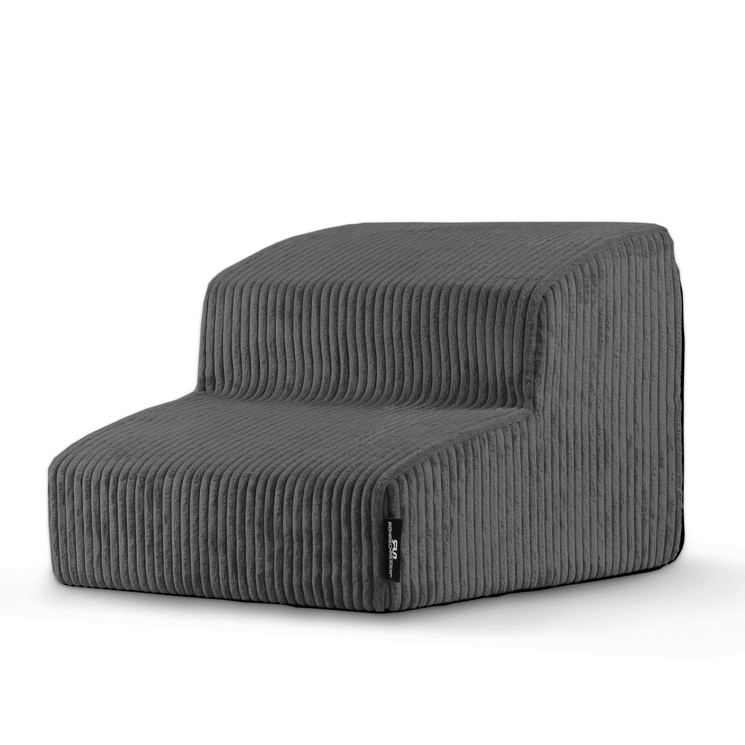 TIERTREPPE HUNDETREPPE GRAU - Dunkelgrau, Basics, Kunststoff/Textil (39/41/30cm)