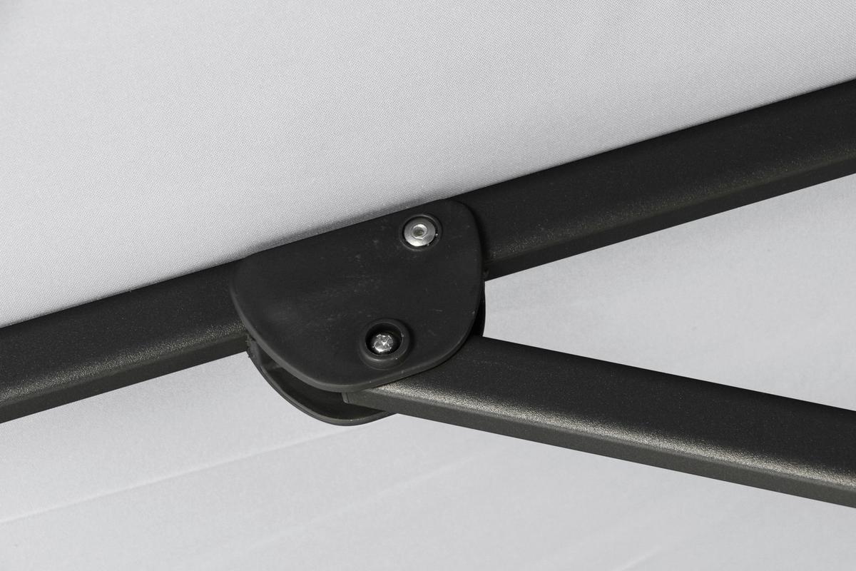 Ampelschirm Sunset N+ Ø 350 H: 252 Cm Anthrazit/grau - Anthrazit/Grau, KONVENTIONELL, Textil/Metall (350/350cm) - Siena Garden