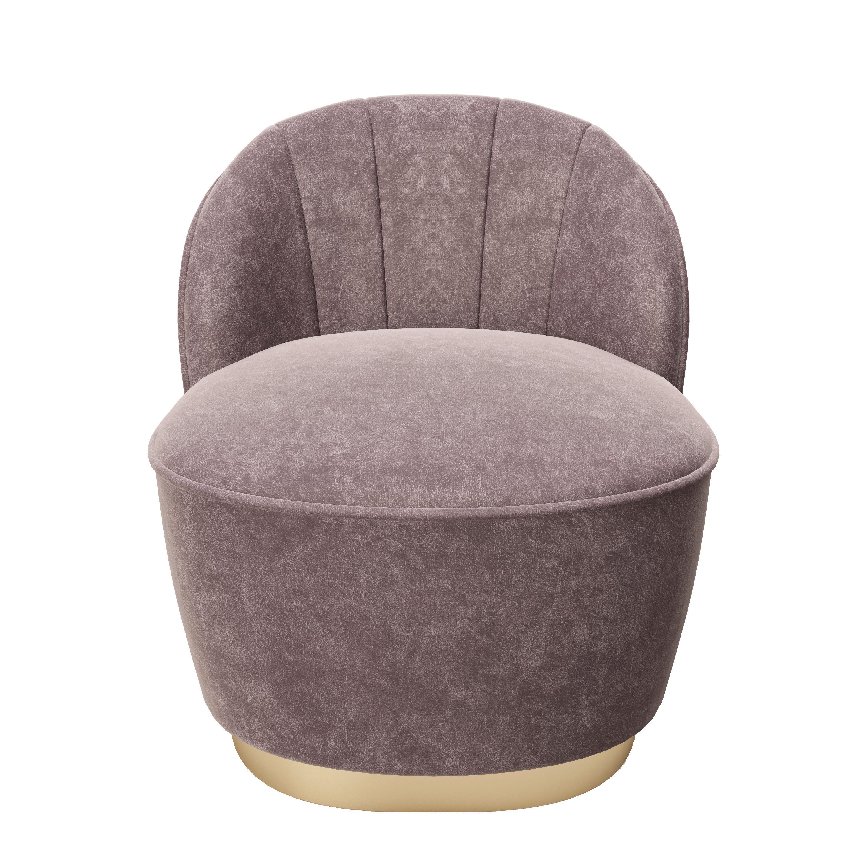 Playboy Polstersessel Stella Vintage-Look Samt Rosa