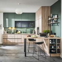 Einbauküchen Pn 100 Frei Planbar Modernes Design - Tannenholzfarben, Holzwerkstoff - Pino