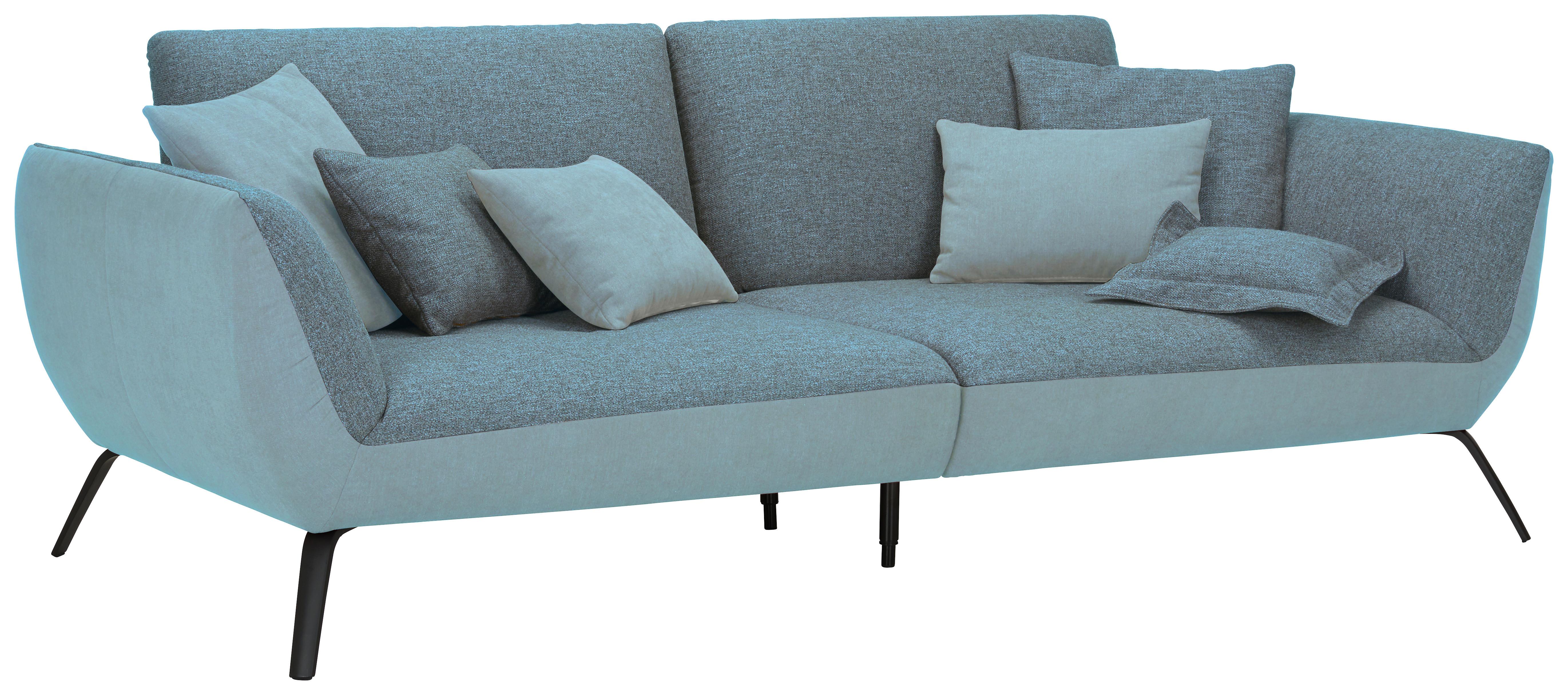Veľká pohovka TRENDY, svetlomodrá - svetlomodrá/čierna, Modern, kompozitné drevo (260/93/124cm) - Premium Living