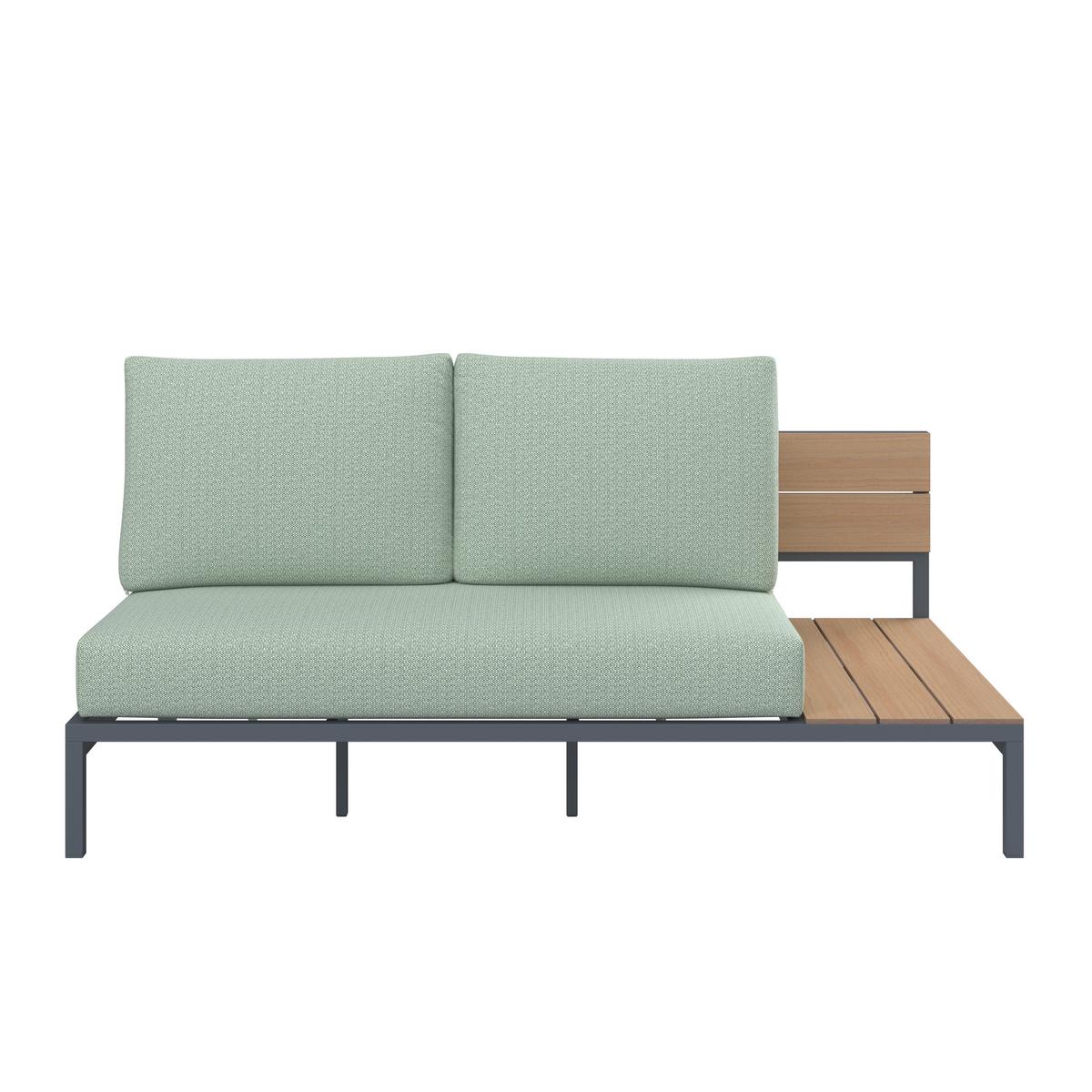 TERASOVÁ SEDACIA SÚPRAVA CHIARA - prírodná farba/svetlozelená, Modern, kov/textil (164/68/94cm) - Bessagi Garden