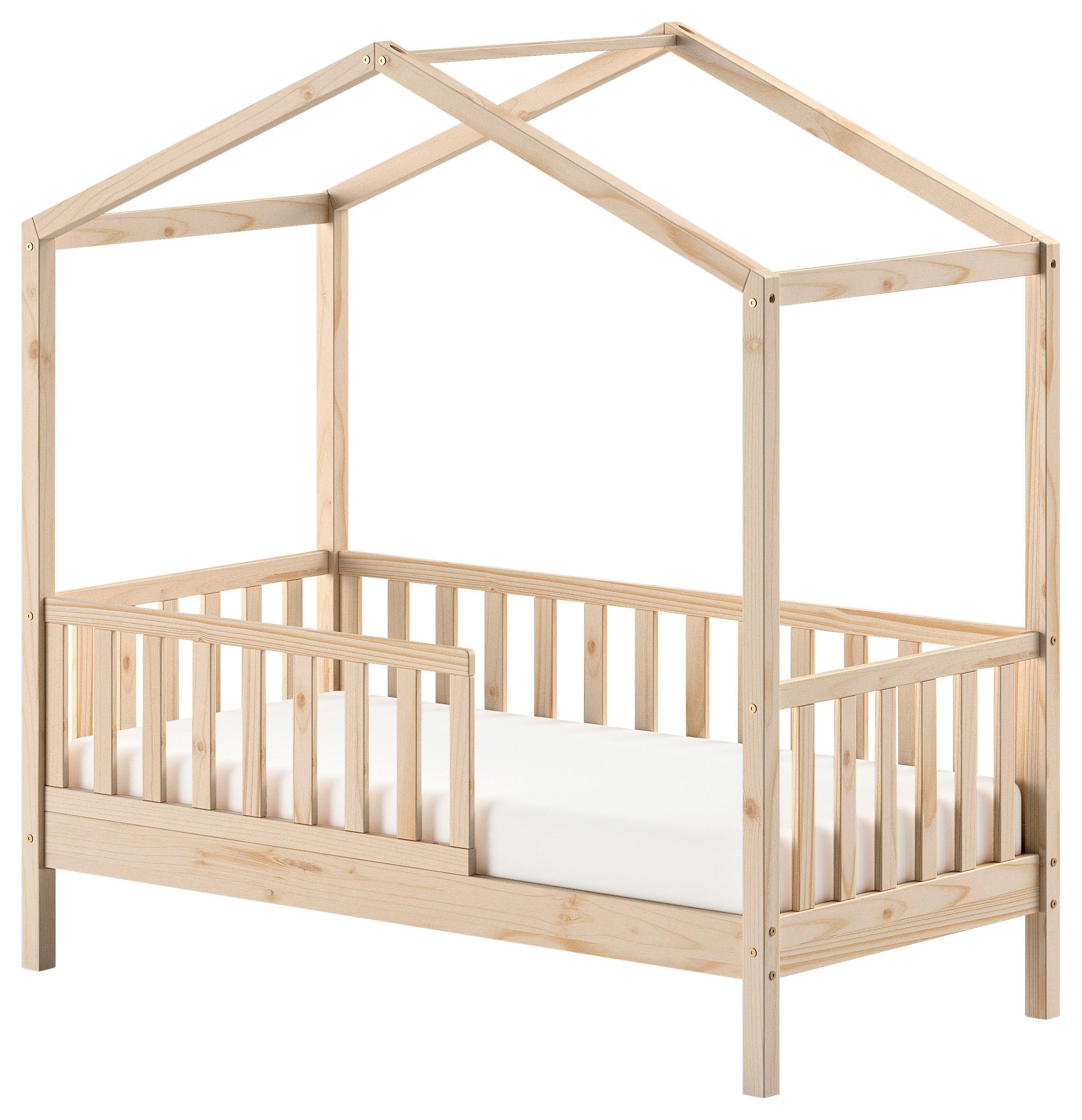 Hausbett Junior - Naturfarben/Kieferfarben, MODERN, Holz (70/140cm) - MID.YOU