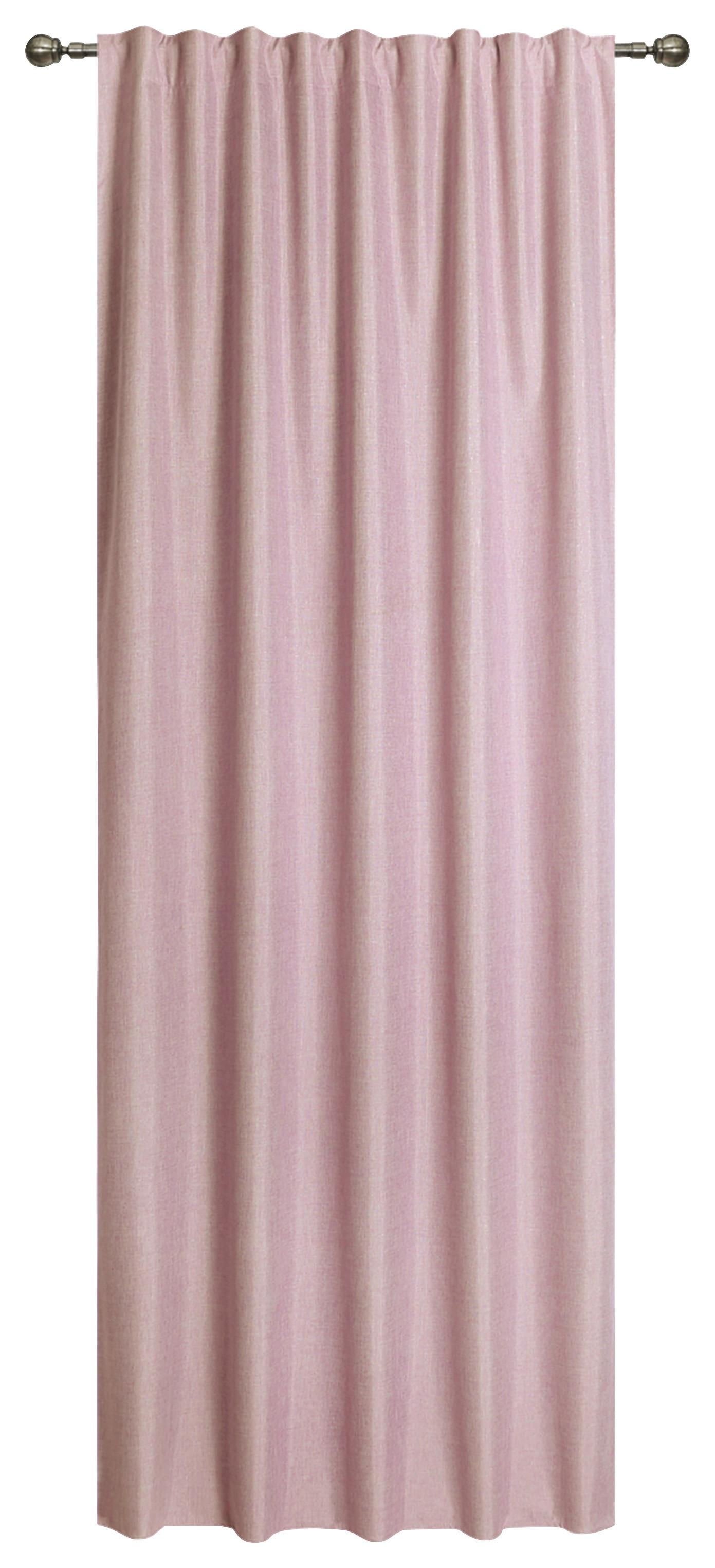 Készfüggöny Ohio - Rózsaszín, romantikus/Landhaus, Textil (140/245cm) - James Wood