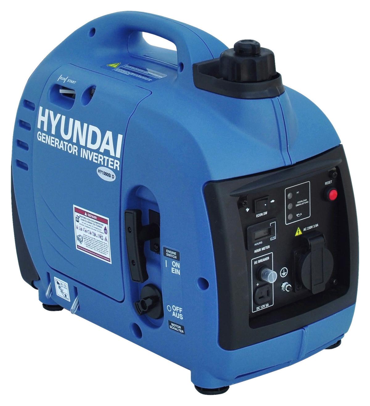 Stromerzeuger Hy1000si D Tragbar, Benzin, 4 Takt Motor - Blau, KONVENTIONELL, Kunststoff (45,1/38/24,2cm) - Hyundai