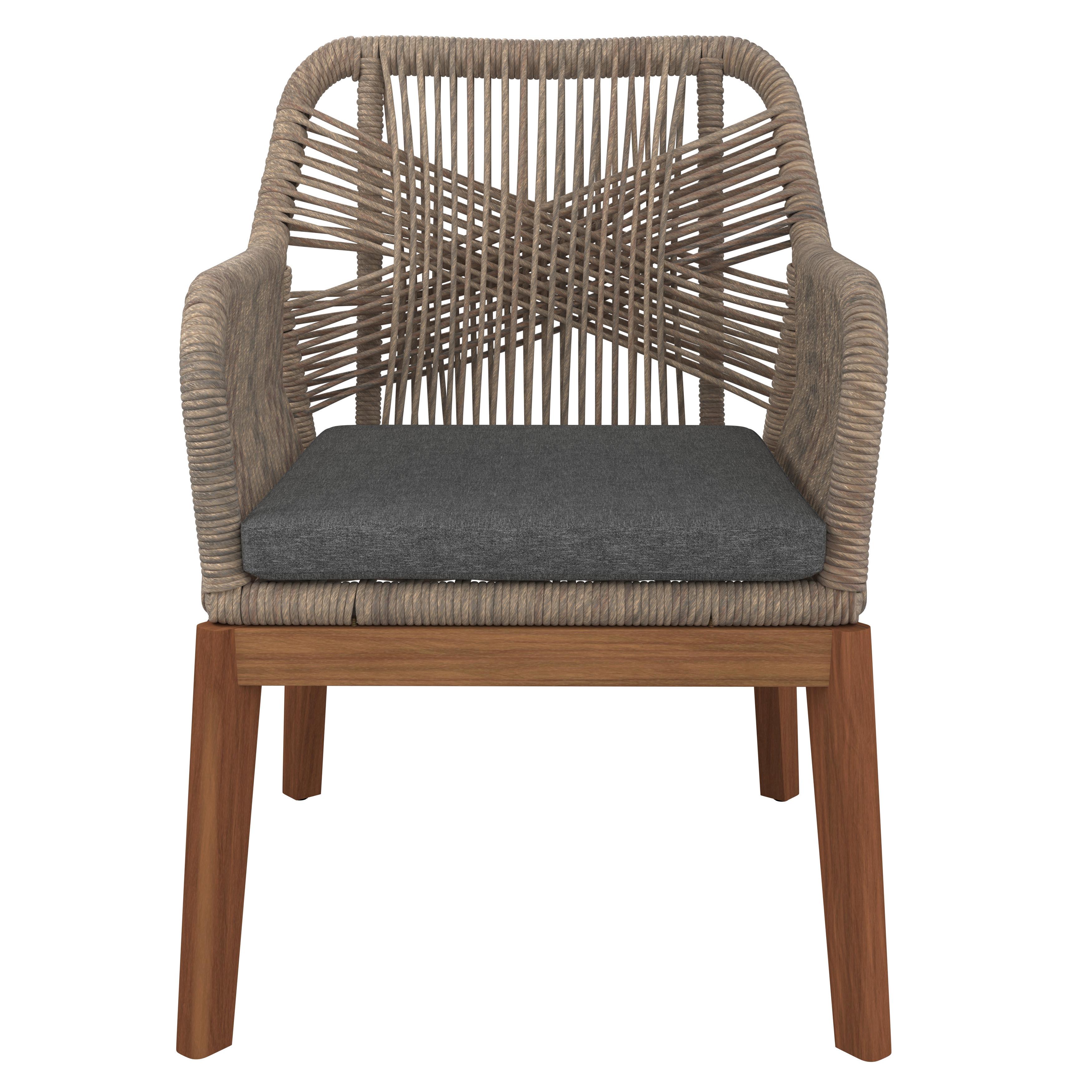 ZAHRADNÍ ŽIDLE FINN - šedá/barvy teak, Moderní, kov/dřevo (64/87/65cm) - Mömax