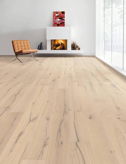 Parkettboden Eiche Hellbraun Landhausdiele Stärke 12mm - Hellbraun, Basics, Holzwerkstoff (18/220cm) - Living by HARO