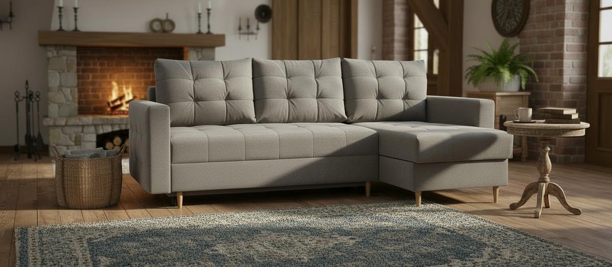 Ecksofa Asti Hellbraun S: 232x141x cm - Hellbraun, Design, Textil (232/141cm) - MID.YOU