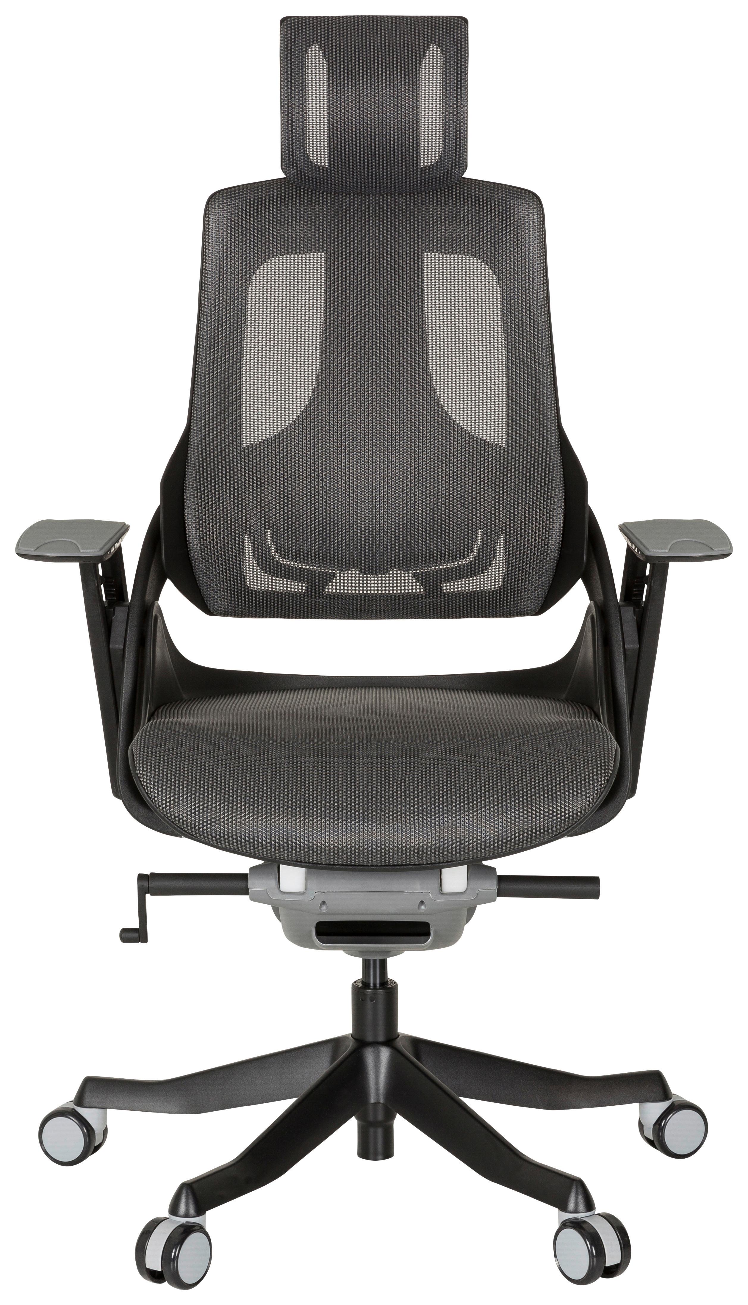 Drehstuhl Spektre Black höhenverstellbar Grau/Schwarz - Schwarz/Grau, MODERN, Kunststoff/Textil (67/116/54cm) - MID.YOU