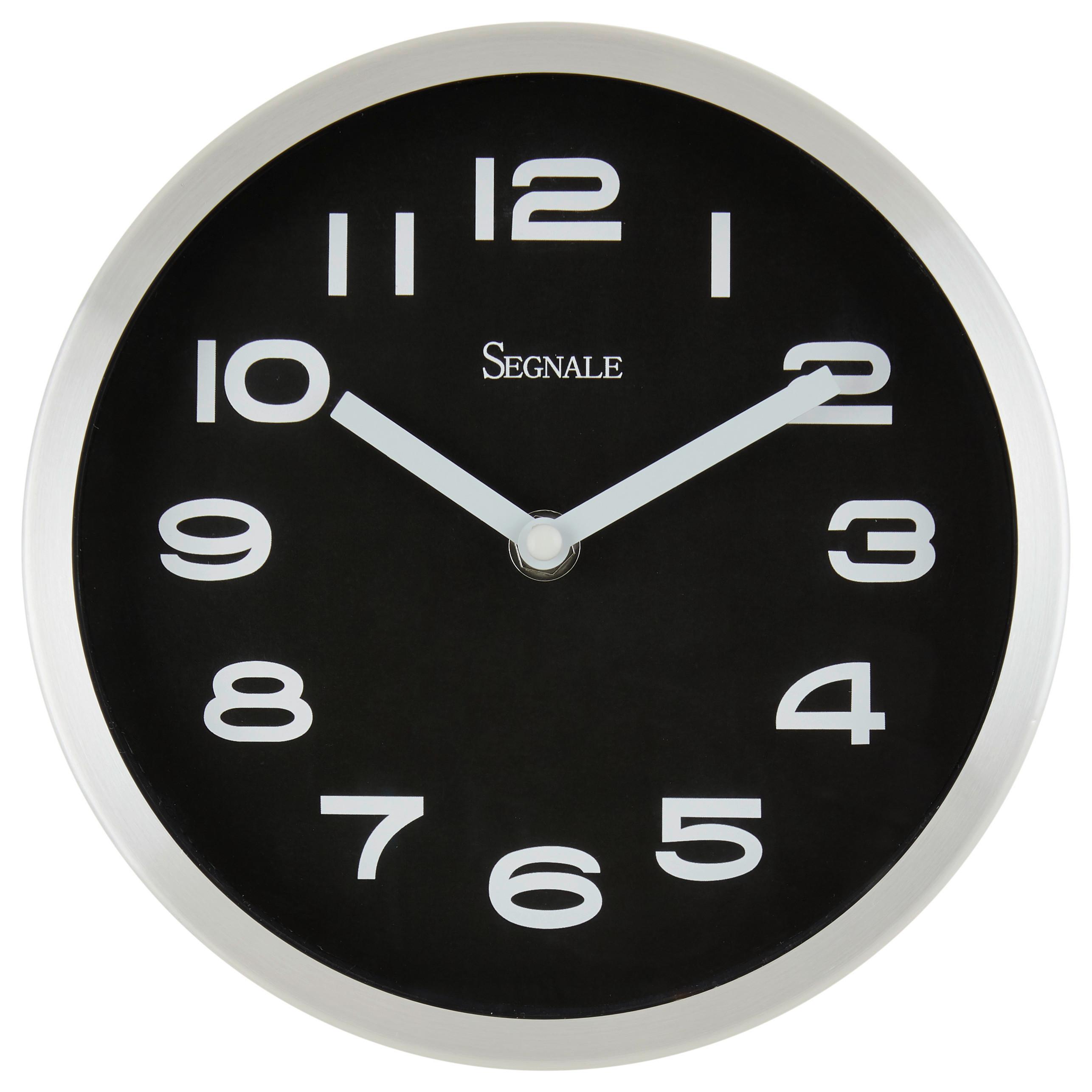 Hodiny Nástěnné Lena - bílá/černá, kov/papír (20cm) - Modern Living