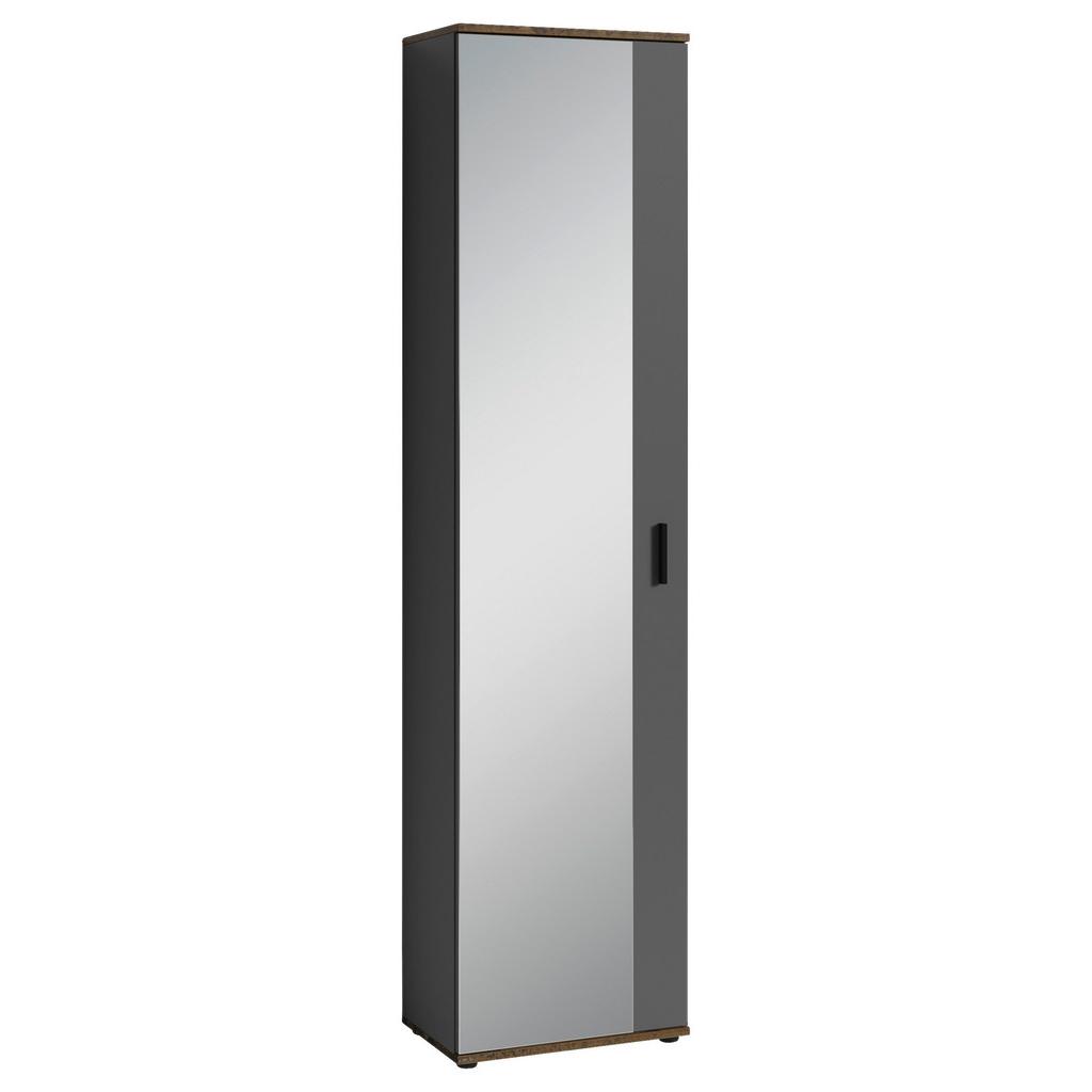 Hochschrank Jakob B: 49 cm Alteiche Dekor/Anthrazit