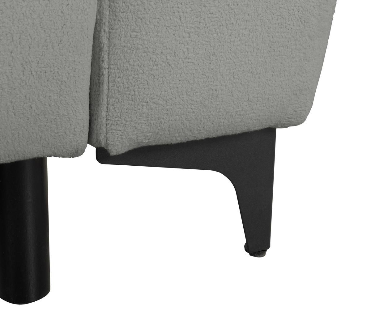 Ecksofa Moli, Grau S: 236x148 cm - Schwarz/Grau, Design, Textil (236/148cm) - MID.YOU