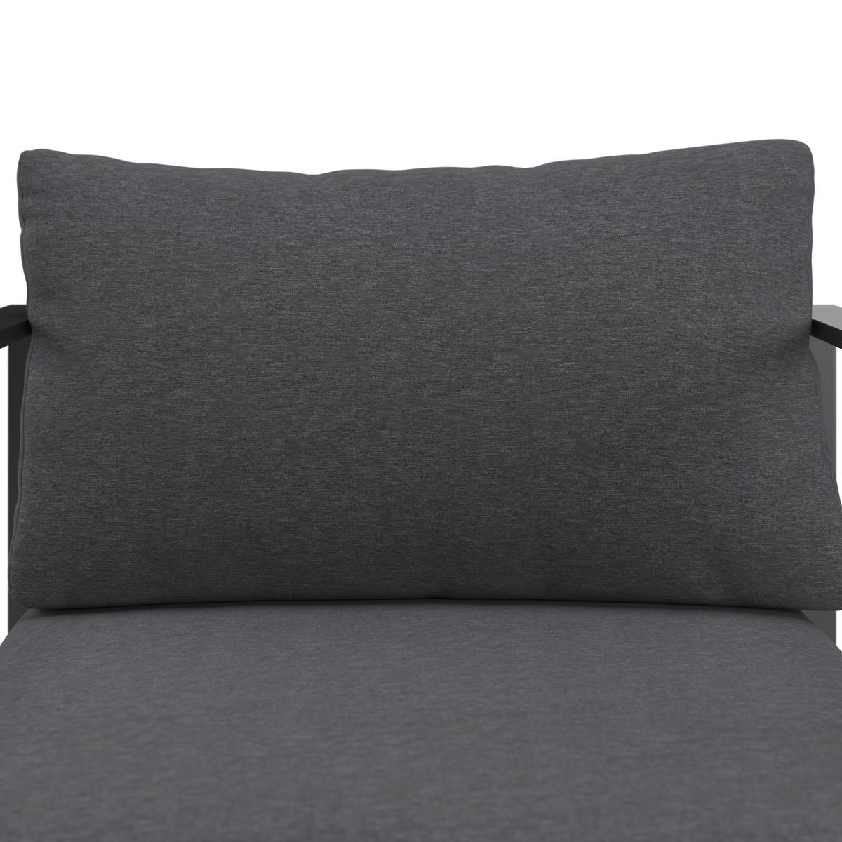 Loungesessel Brest - Anthrazit, MODERN, Textil/Metall (72/63/76cm) - Beldano