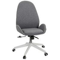 Drehstuhl Avea I - Weiß/Grau, Basics, Kunststoff/Textil (56/104-112/58cm) - MID.YOU