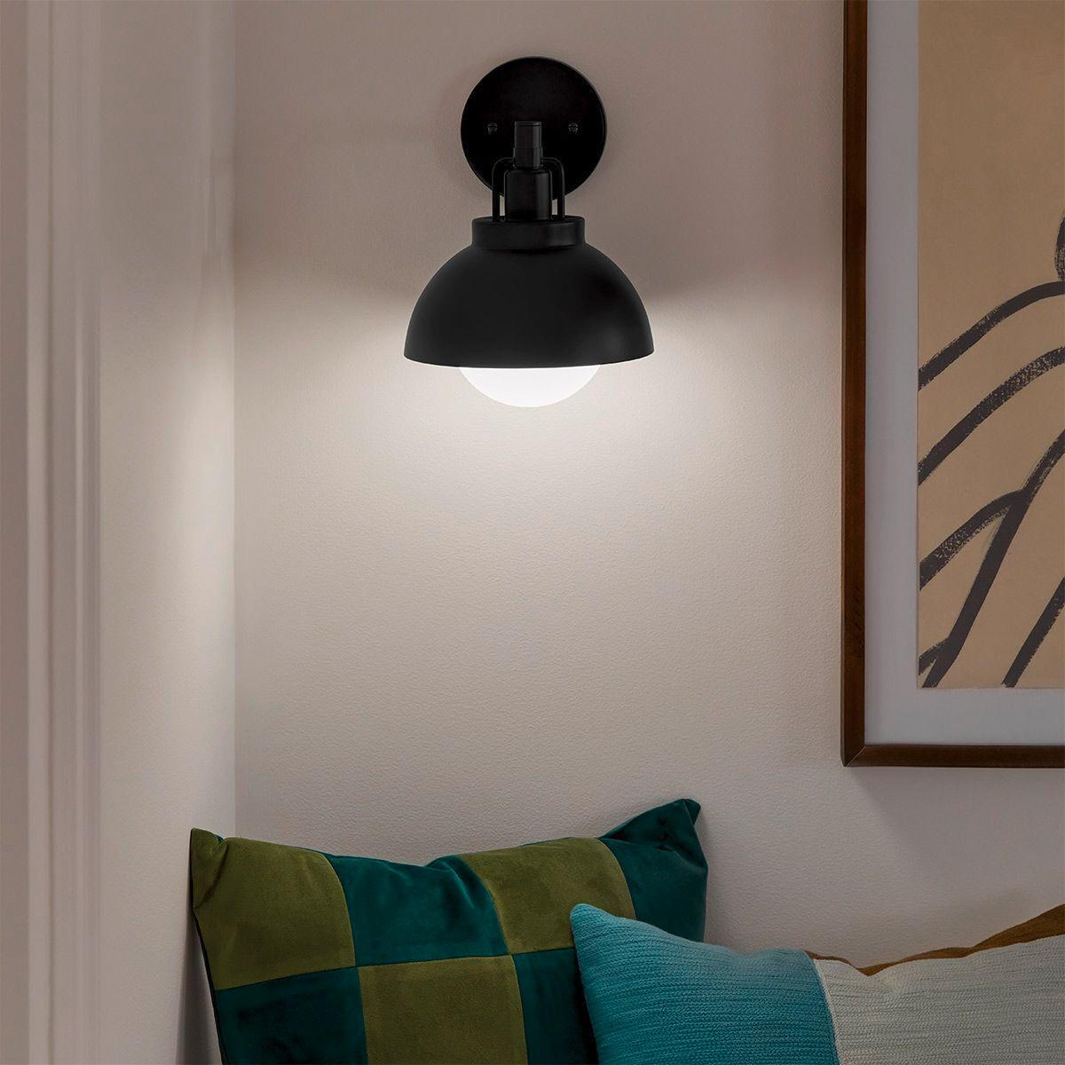 Falilámpa Kl-Niva-1w-1p-Bk - fekete, Konventionell, fém (22,7/20,3/24,1cm) - Elstead Lighting