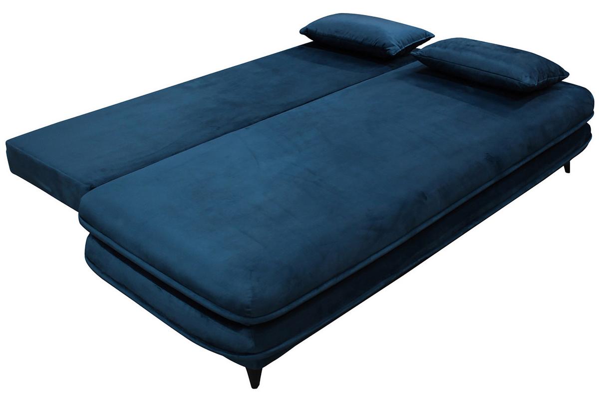2-sitzer-sofa Mit Schlaffunktion Look B: 217 Cm - Schwarz/Dunkelblau, Design, Textil (217/73/86/106cm) - MID.YOU
