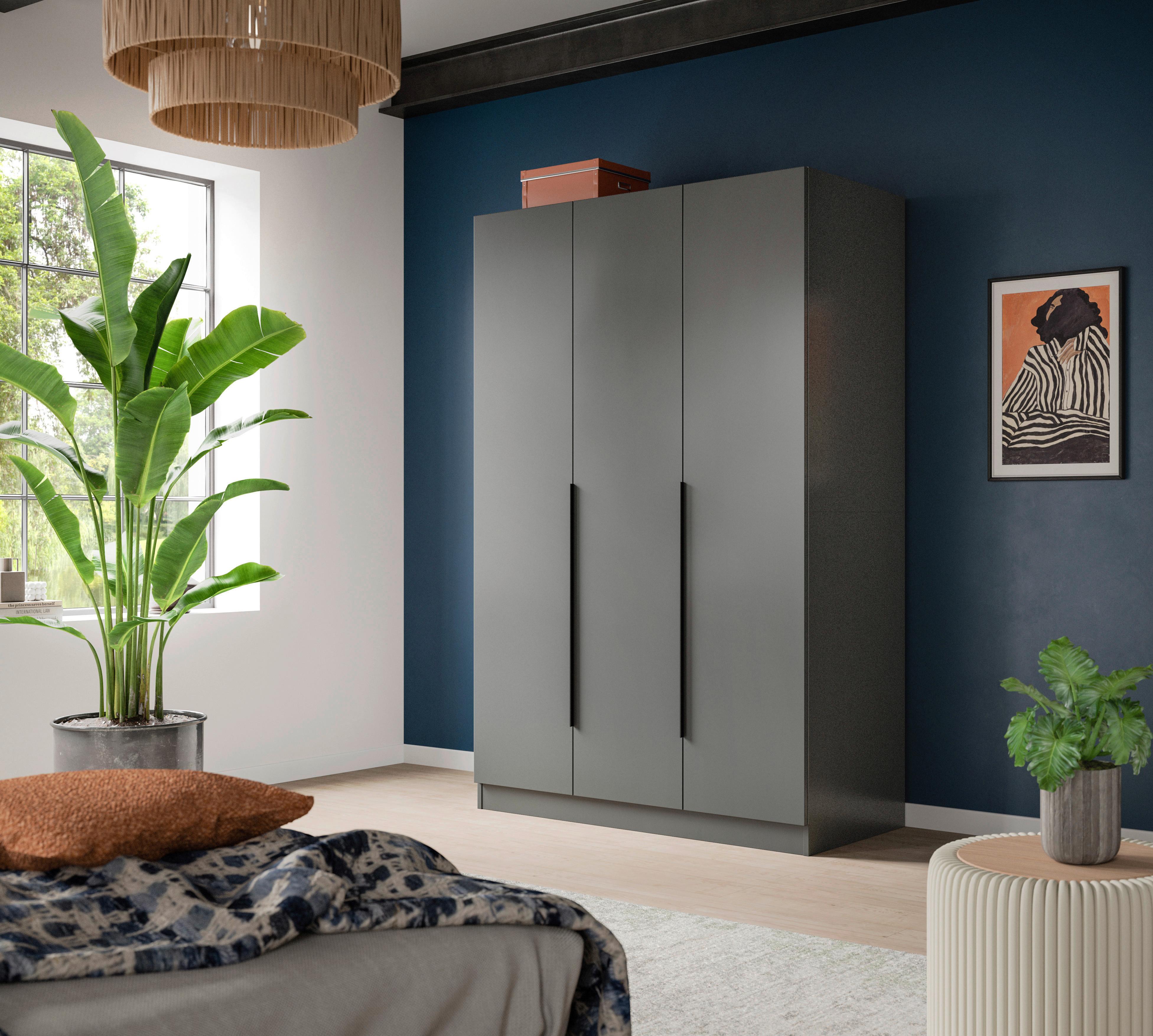 Drehtürenschrank Kopenhagen Anthrazit B: 120 Cm - Anthrazit, MODERN, Holzwerkstoff (120/181/52cm) - MID.YOU