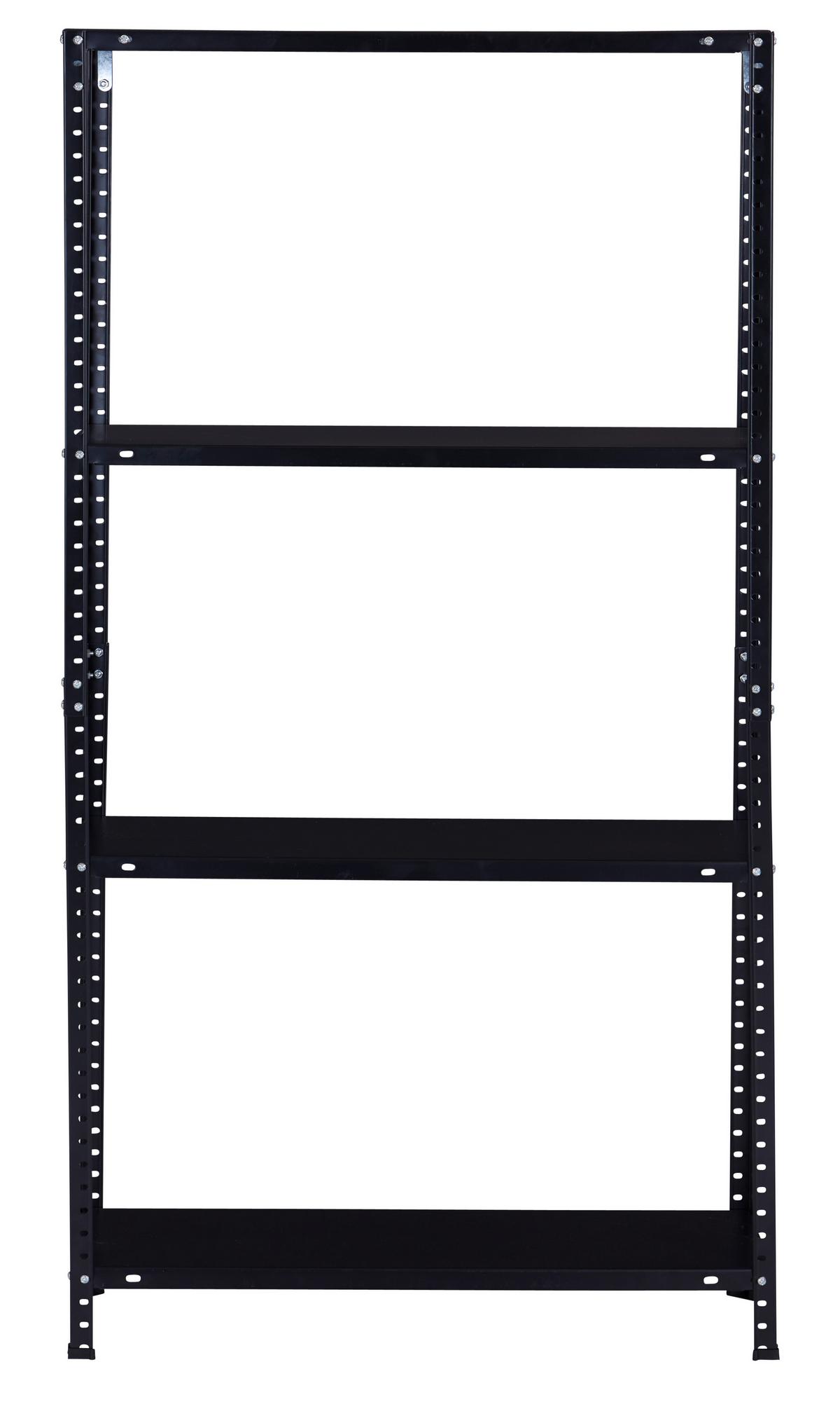 Schraubregal Stahl 75x150x30 cm 40kg/Boden - Schwarz, MODERN, Metall (75/150/30cm) - Homezone