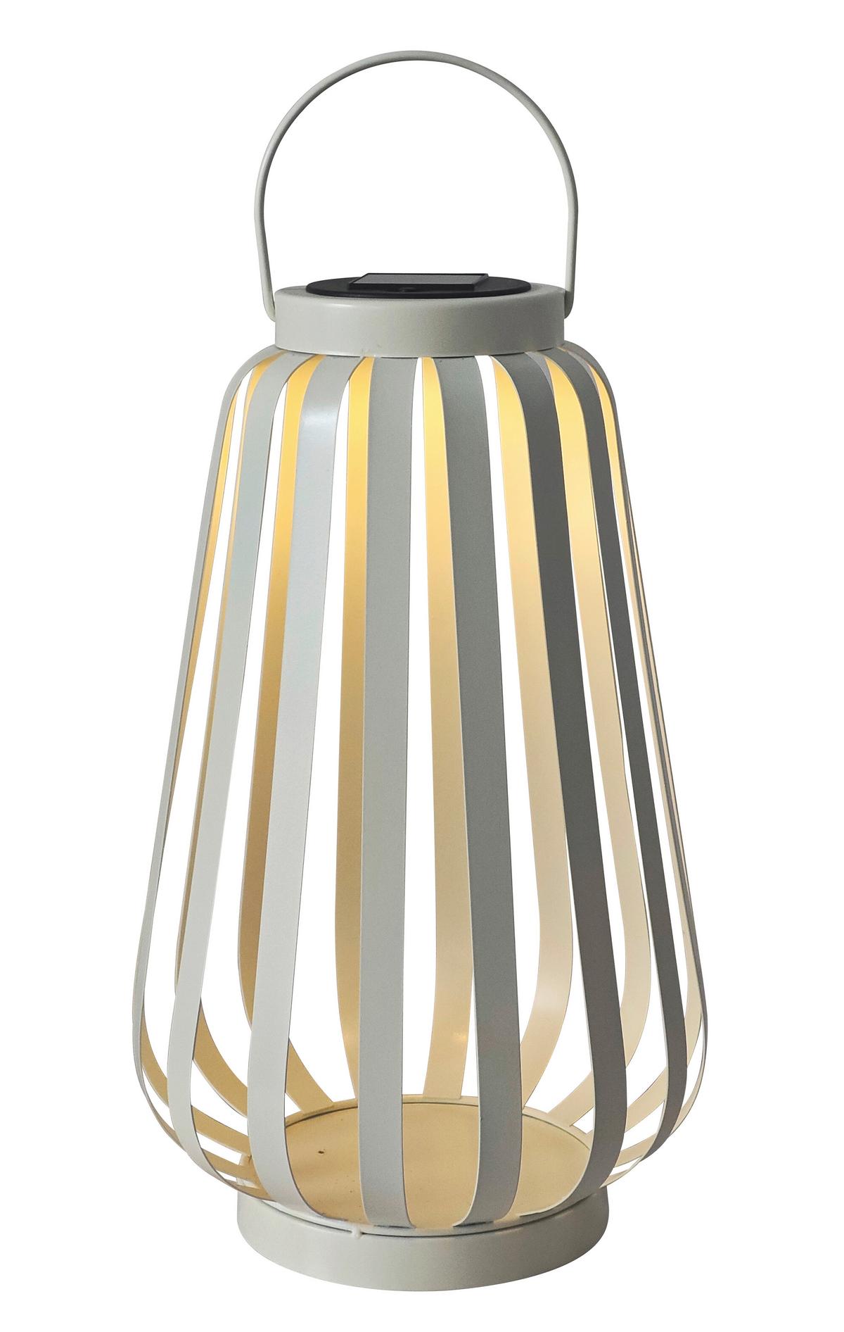 SOLÁRNE SVIETIDLO HOCH - biela, Romantik / Landhaus, kov/plast (22/37,5-45,5cm) - Mömax