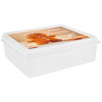 Kekszesdoboz Kb. 2,5l - barna/áttetsző, Konventionell, műanyag (20/7,7/23cm)
