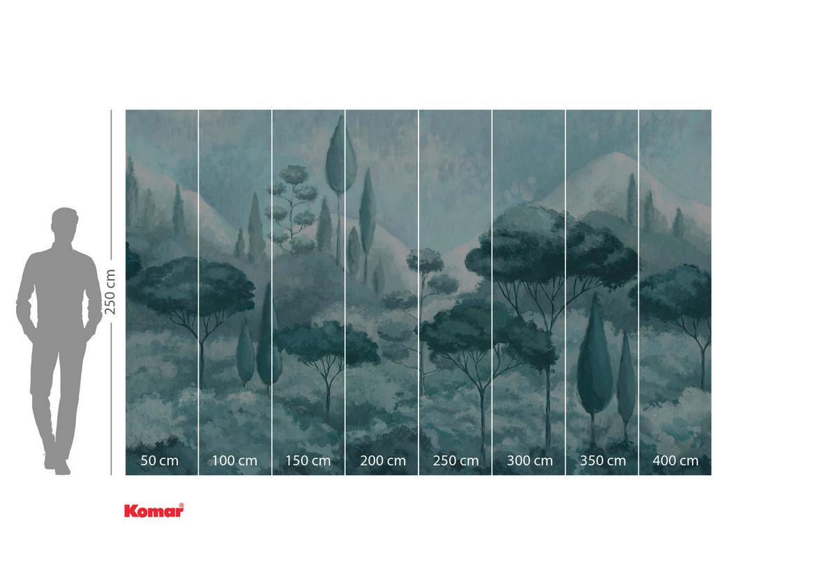 Vliestapete Soothing Scenery - Blau/Weiß, Basics (400/250cm) - Komar