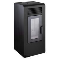 Palletofen Schwarz Metall 5,9 Kw Mit Wi-Fi - Schwarz, Basics, Metall (46/93/48cm)