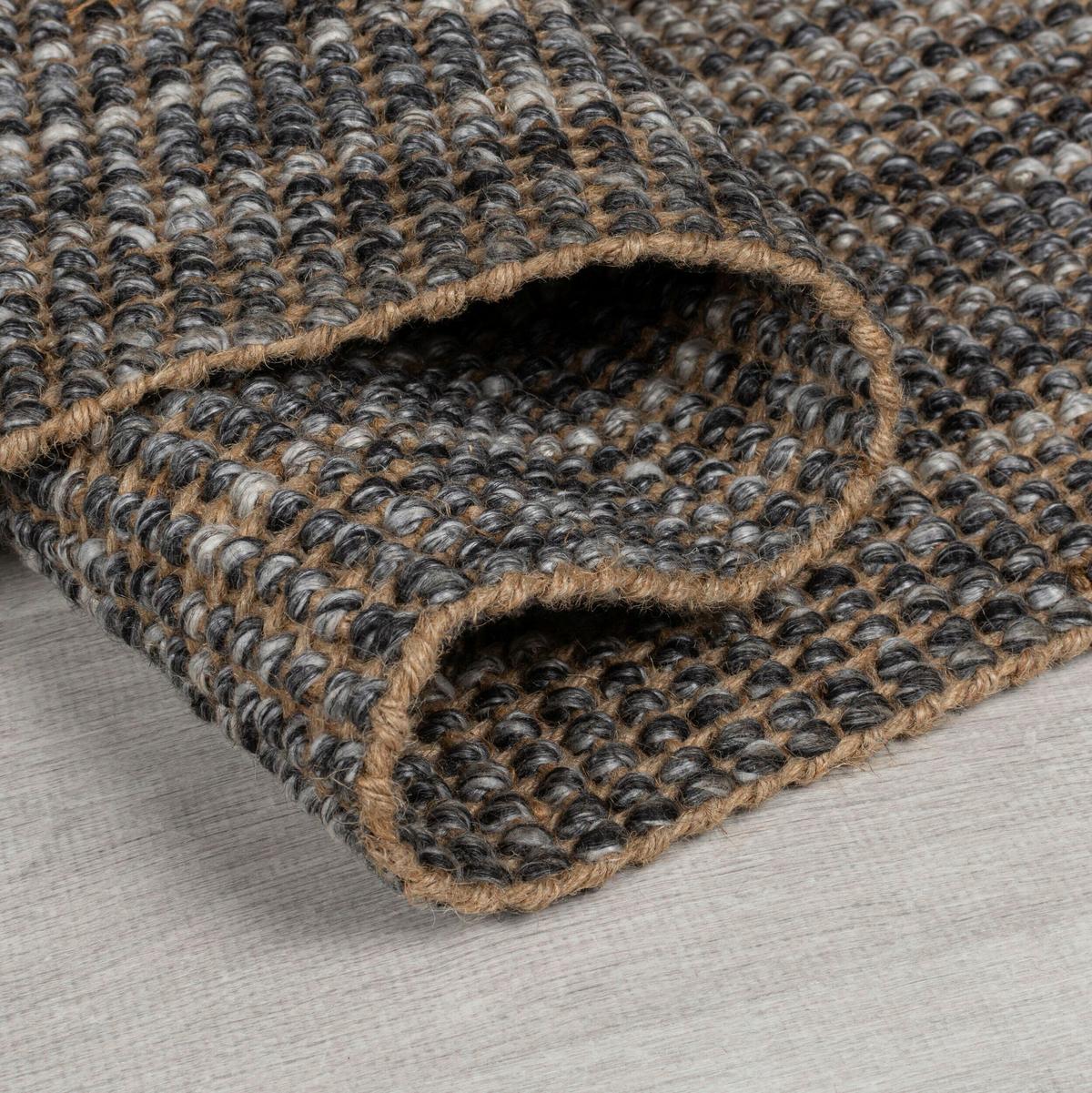 Handwebteppich Ombre - Grau, KONVENTIONELL, Textil (60/110cm)