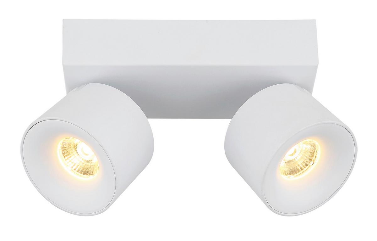 LED-Strahler 56961-2w Rae - Transparent/Weiß, Basics, Kunststoff/Metall (20.5/7.2/12cm) - Globo