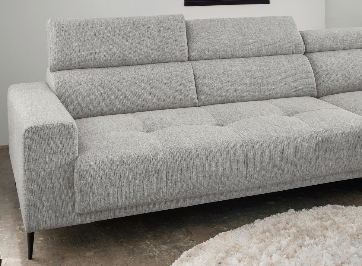 Ecksofa Intera, Grau S: 276x188 Cm - Schwarz/Grau, KONVENTIONELL, Textil (276/188cm) - Livetastic