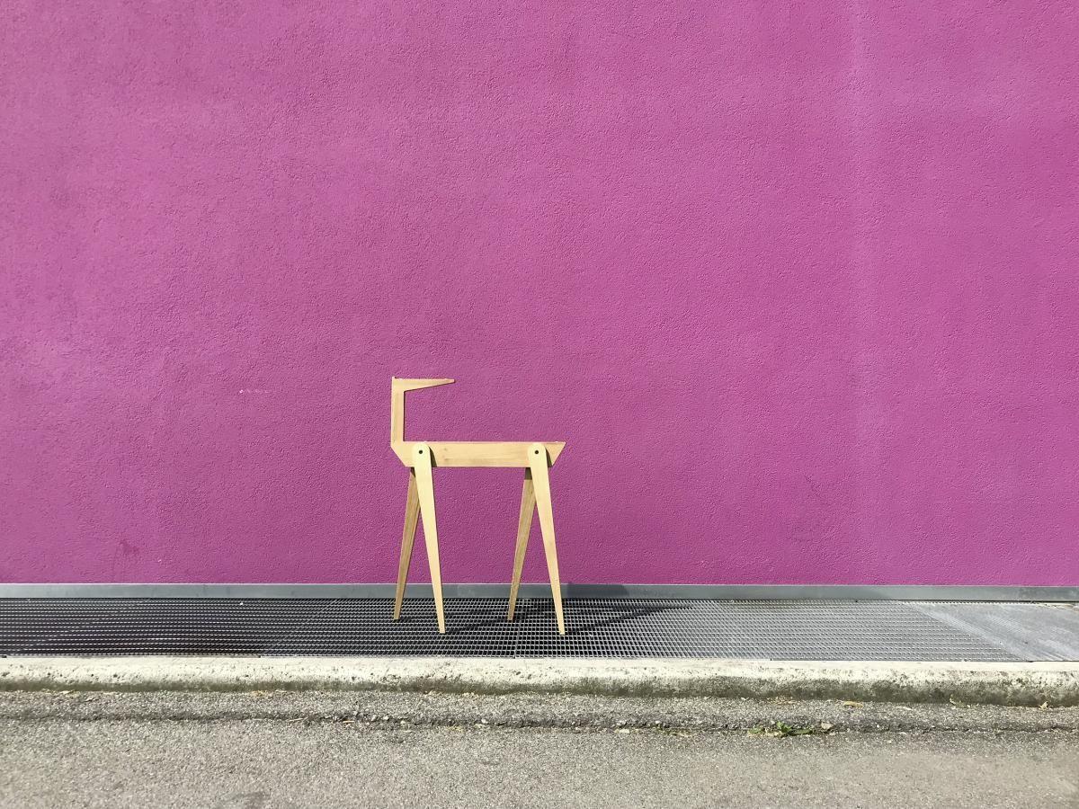 Tischgestell Berliner Bock - Eichefarben, Design, Holz (75/25/98cm) - Sudbrock