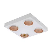 Deckenleuchte 39377_ronzano - Roségold/Weiß, Design, Metall (35/35/5,5cm) - Eglo
