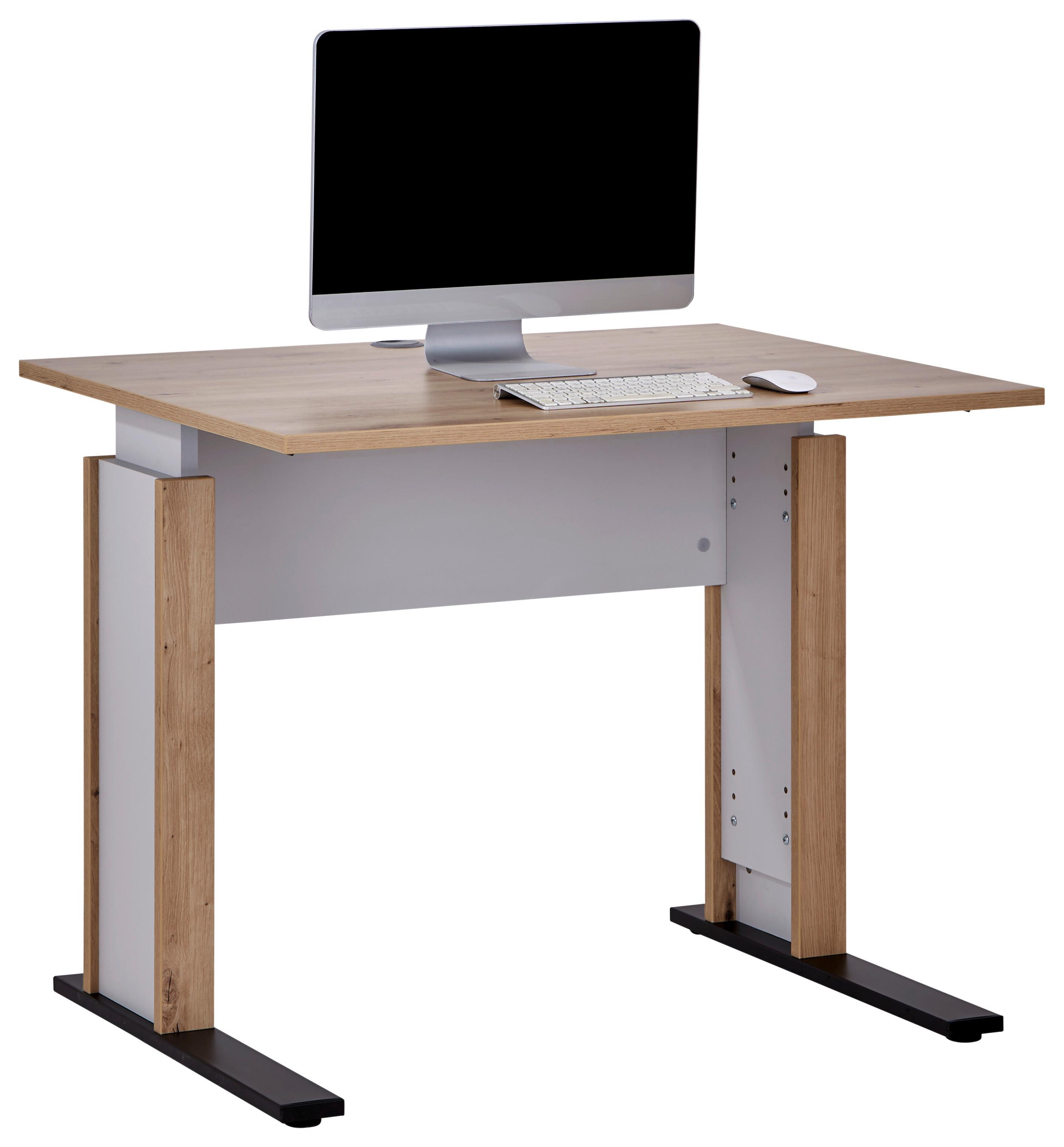 Schreibtisch mit Kabeldurchlass B:100cm H:71,5-80cm Kontor K9