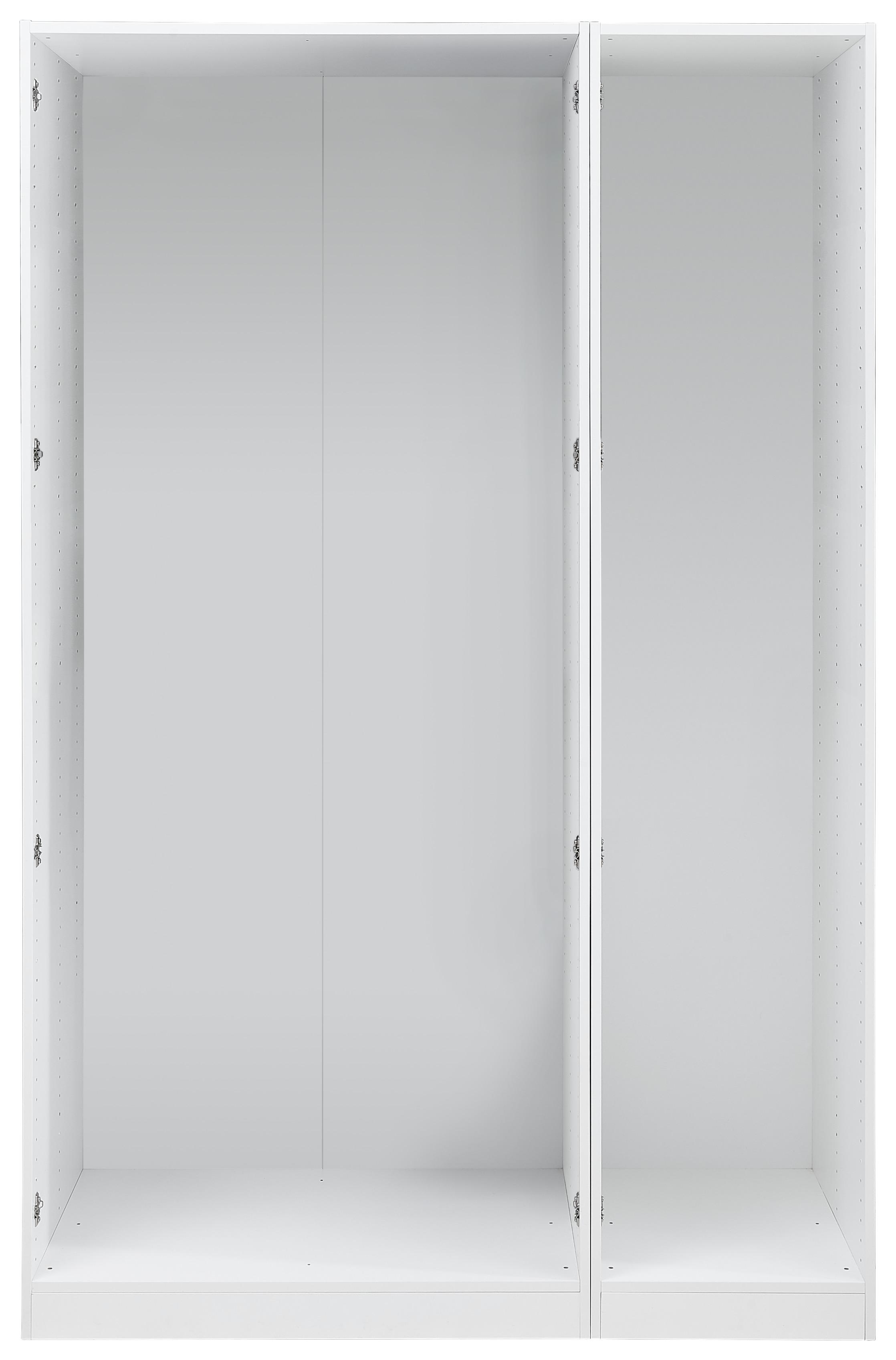 Drehtürenschrank mit Soft-Close 137cm Unit Weiß - Weiß, MODERN, Holzwerkstoff (136,7/210/58,3cm) - Ondega