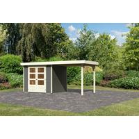 Gartenhaus 491x217x211 cm - Grau, Basics, Holz (491/217/211cm) - Karibu