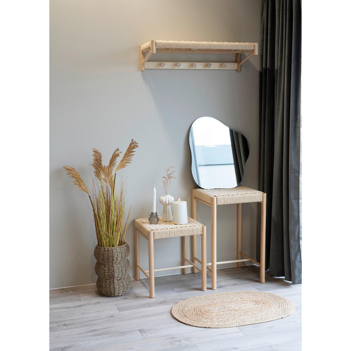 Dekowandregal Abana Naturfarben B: 78 cm - Naturfarben, Basics, Naturmaterialien/Holz (78/17/31cm)