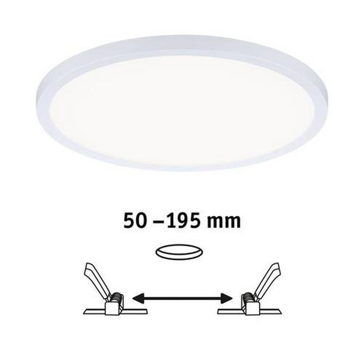 Led-paneel Ø 23 Cm Rund Dimmbar - Weiß, Design, Kunststoff (23,0cm) - Paulmann