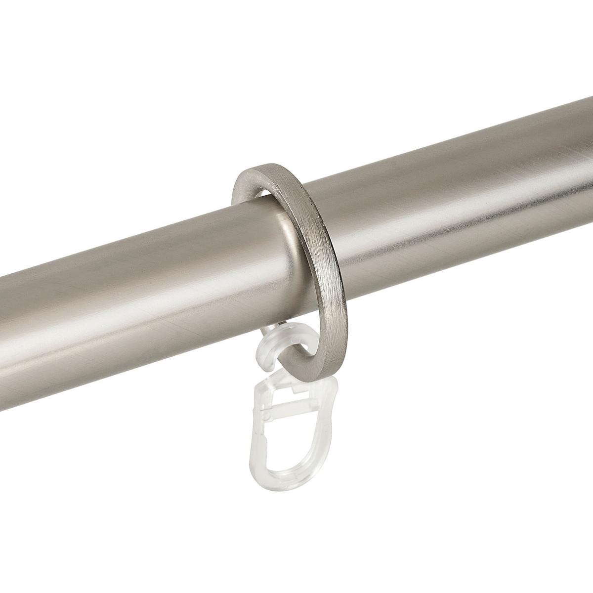 Sada tyčí na závesy Rillcube, 120-210cm - farba ušľachtilej ocele, kov (120-210cm) - Premium Living