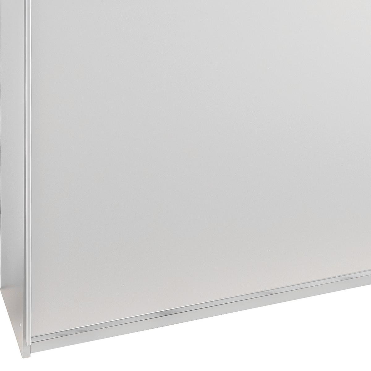 Schwebetürenschrank mit Spiegel 180cm Baden, Weiß Dekor - Weiß, Design, Glas/Holzwerkstoff (180/198/64cm) - MID.YOU