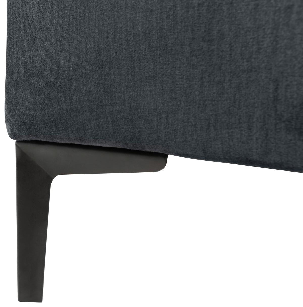 Čalúnená posteľ PALINI 180x200cm - čierna/jadrový buk, Modern, drevo/textil (180/200cm) - MID.YOU