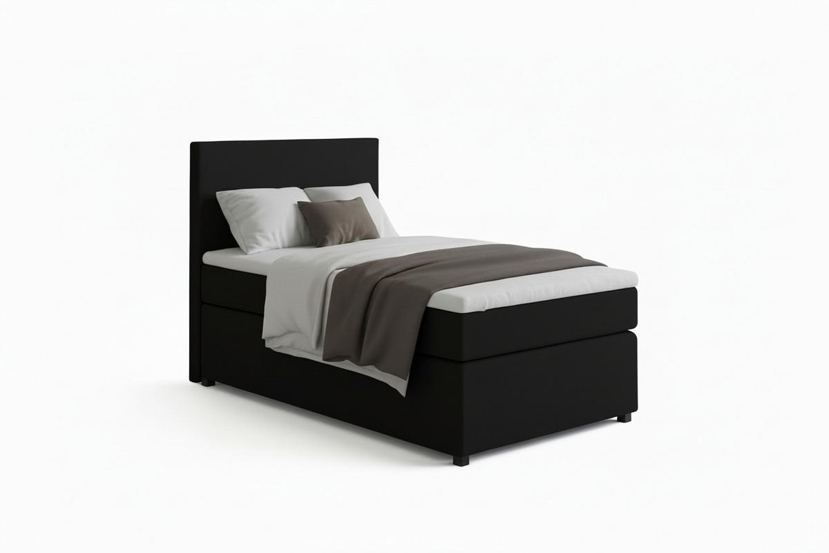 Boxspringbett Togo 90 90x200 Graphitfarben - Graphitfarben/Schwarz, MODERN, Holzwerkstoff/Textil (90/200cm) - MID.YOU