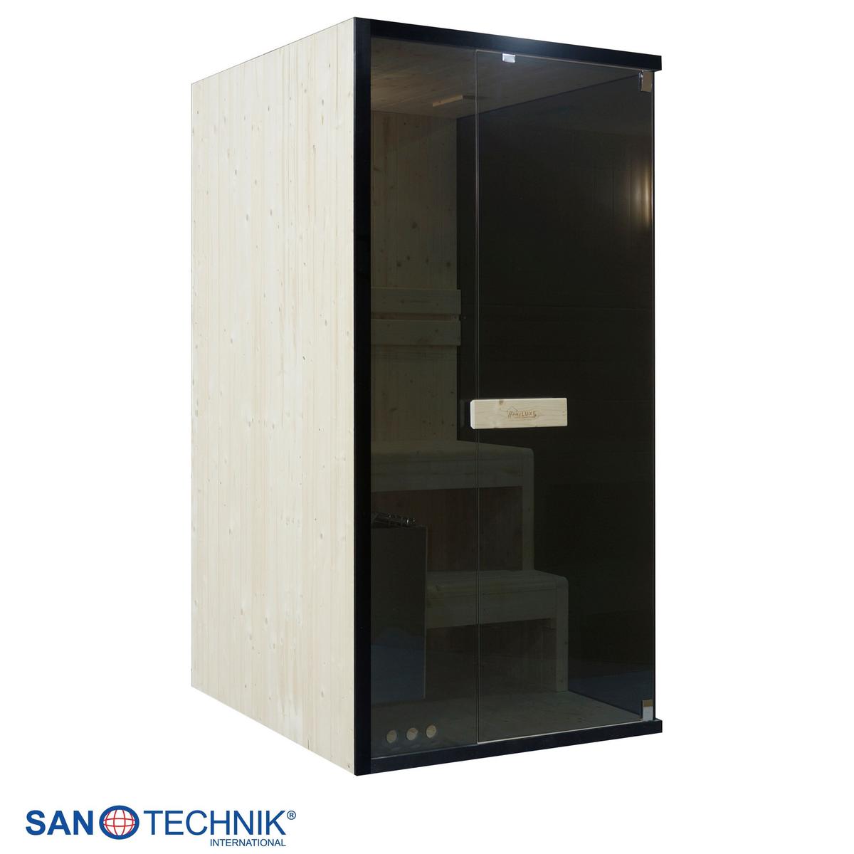 Sauna FX75100 geeignet für 1 Person - Fichtefarben, Basics, Glas/Holz (100/120/200cm) - Sanotechnik