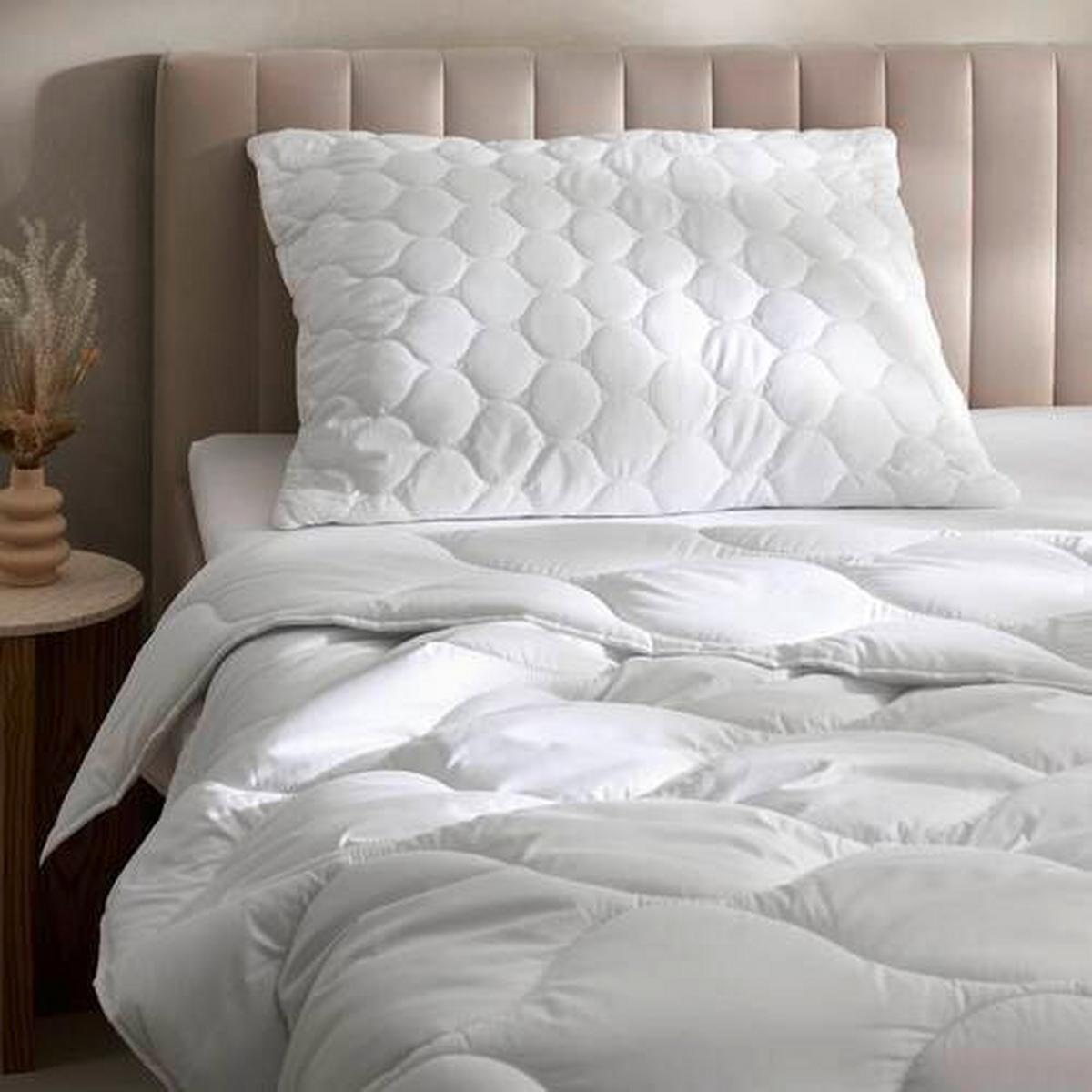 Vankúš pod hlavu Aloe vera, 70/90cm, biela - biela, Konventionell, textil (70/90cm) - Nadana