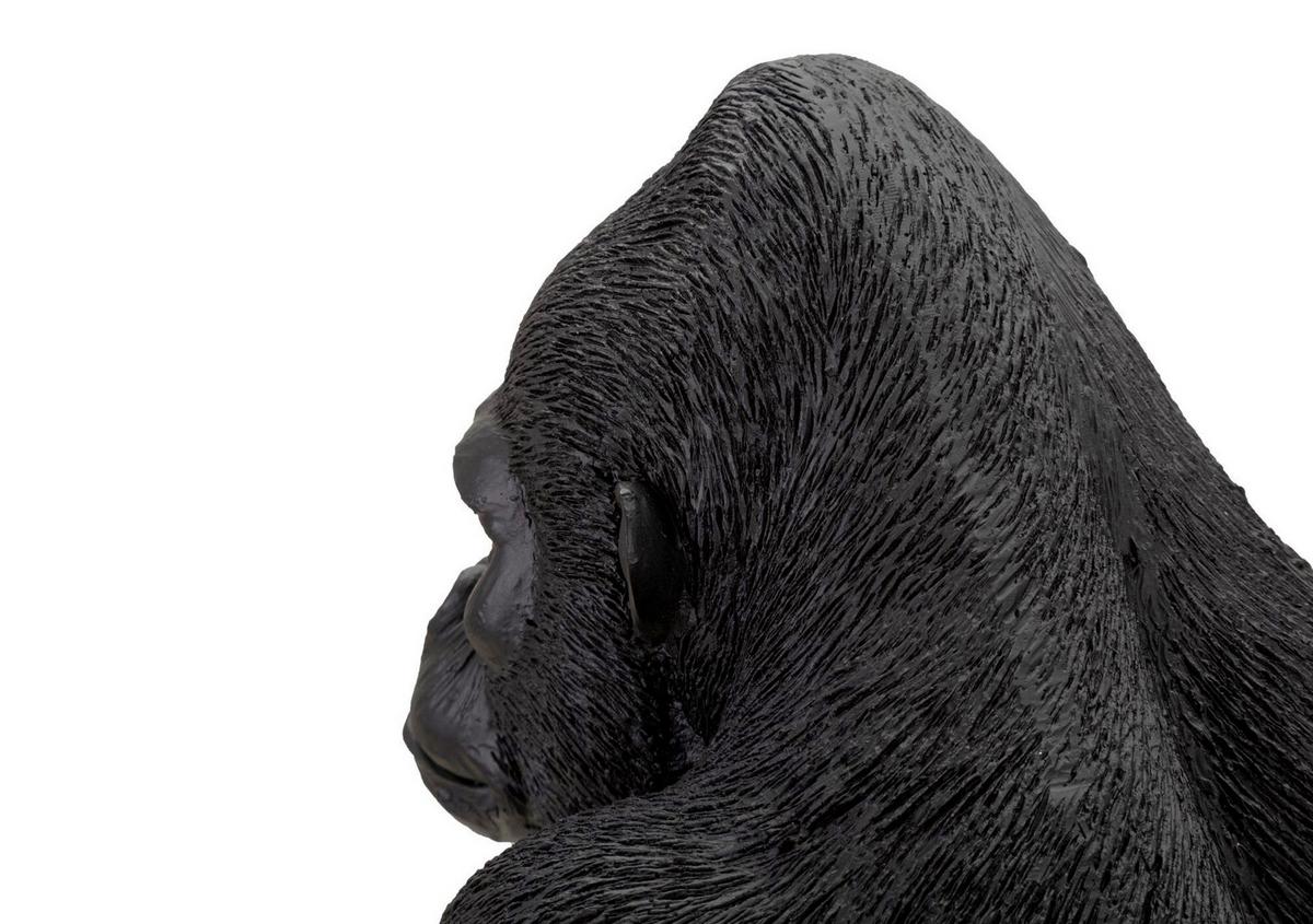 Skulptur Black Gorilla Schwarz, B: 35 cm - Schwarz, Basics, Kunststoff (35/37,5/21,5cm)