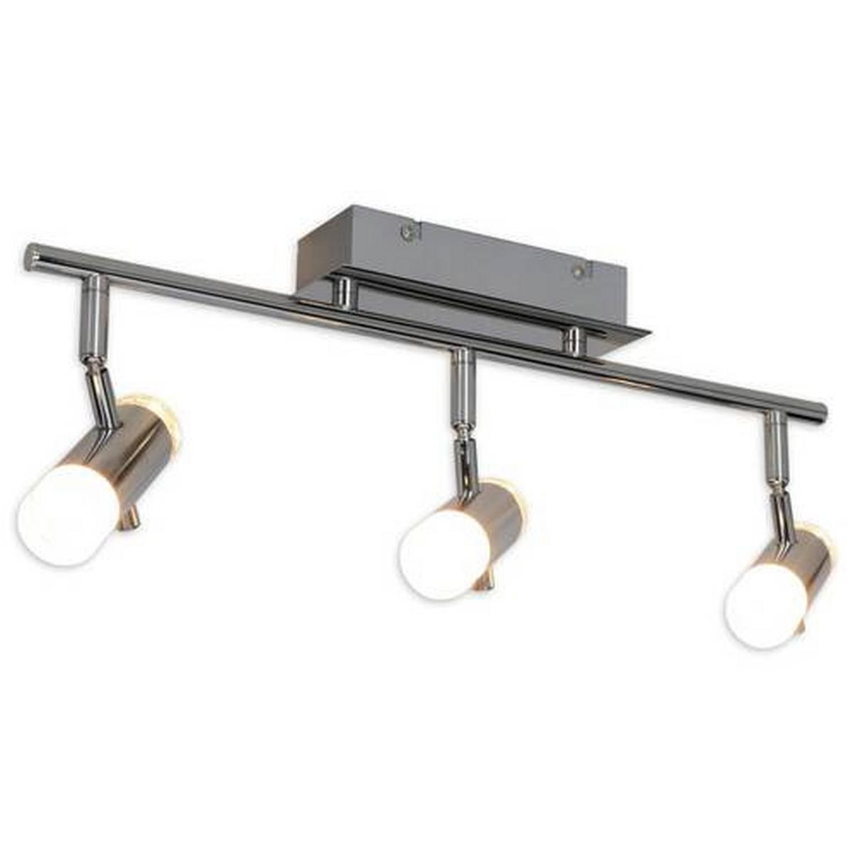 Strahler Garda 3-Flammig L: 46 cm - Chromfarben/Klar, Basics, Kunststoff/Metall (8,5/17cm) - Näve
