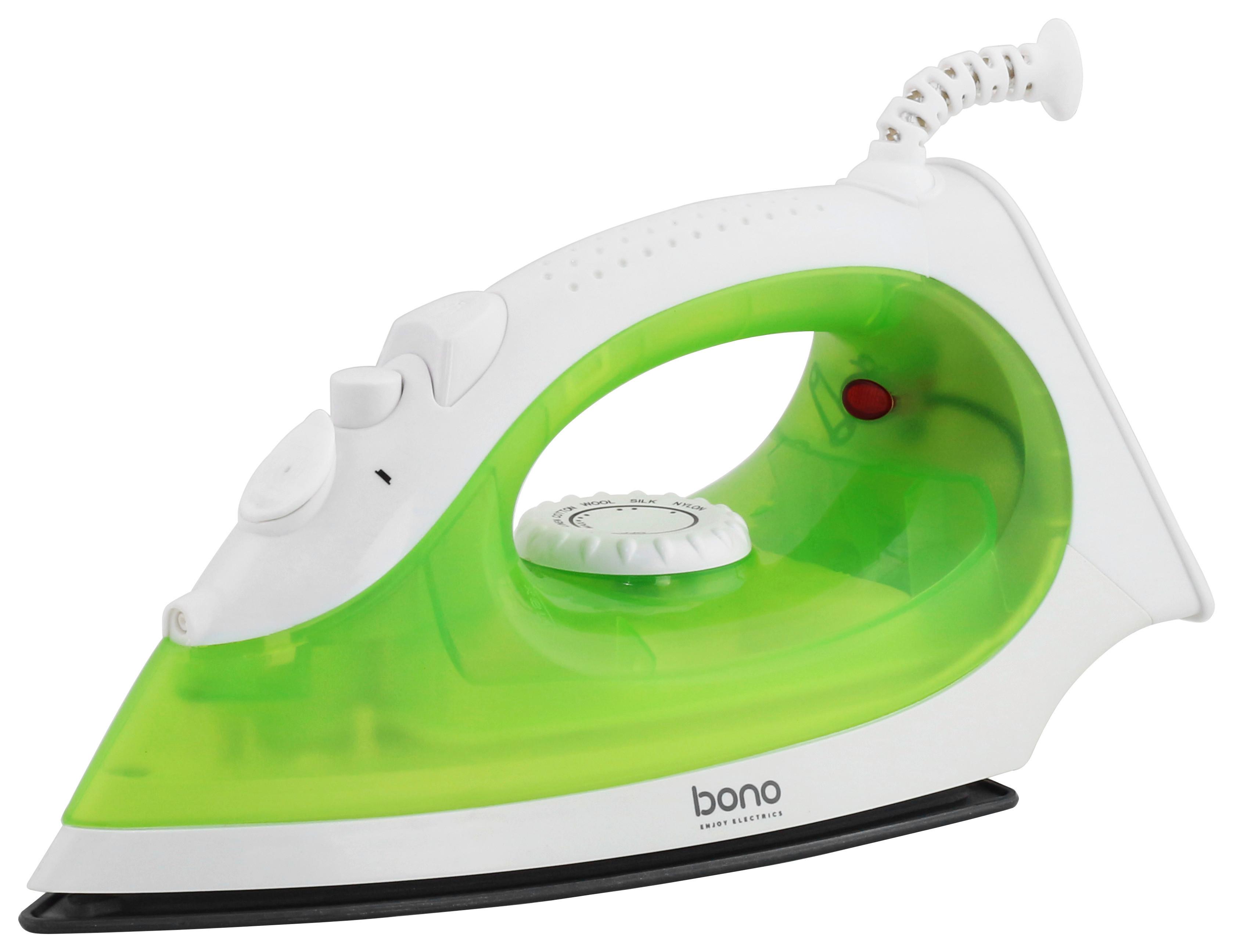 Dampfbügeleisen Lana Grün/Weiß 2300 W Tropf-Stopp - Weiß/Grün, KONVENTIONELL, Kunststoff/Metall (24,5/10,5/11,5cm) - Bono