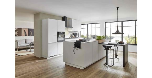 Einbauküche Eastbourne Frei Planbar mit Griffleiste Küche - Weiß, MODERN, Holzwerkstoff - Vertico