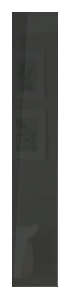 DVEŘE UNIT - vysoce lesklá antracitová, Moderní, kompozitní dřevo (45,3/202,6/1,8cm) - Ondega