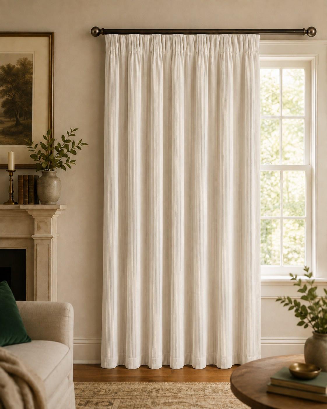 HOTOVÝ ZÁVES DEKO SAMT - piesková, Modern, textil (140/245cm)