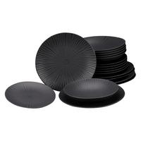 Tafelservice Vesuvio 18-Tlg. Keramik, Anthrazit - Anthrazit, Basics, Keramik - Creatable